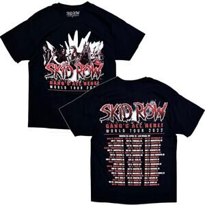 Skid Row Men's T-Shirt World Tour 2022 Concert Official Merchandise Tee